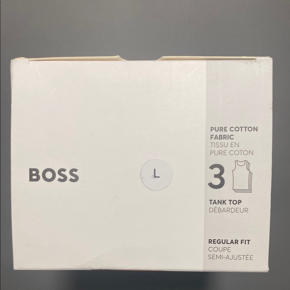 BOSS Men's White Tank Top - 3 Pack - Picture 4 of 4